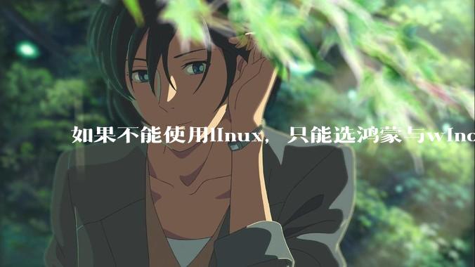 如果不能使用linux，只能选鸿蒙与windows，你会选哪个？