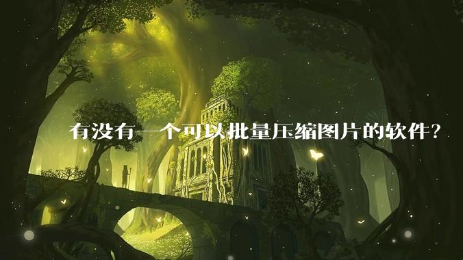 有没有一个可以批量压缩图片的软件？