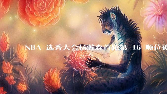 NBA 选秀大会杨瀚森首轮第 16 顺位被开拓者选中，他的实力能在开拓者队进入轮换吗？发展前景怎么样？