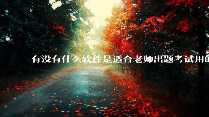 有没有什么软件是适合老师出题考试用的？