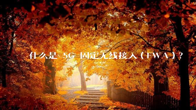 什么是 5G 固定无线接入（FWA）？