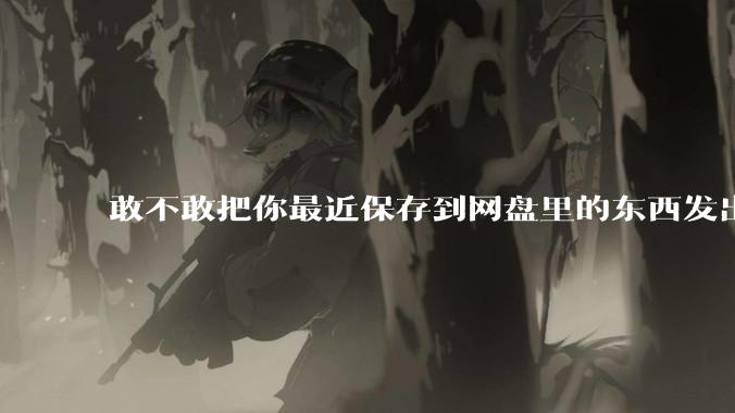 敢不敢把你最近保存到网盘里的东西发出来?